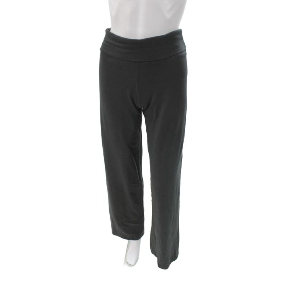 John Galt Womens Cotton High Waisted Bootcut Leg Yoga Pants Black Size M
